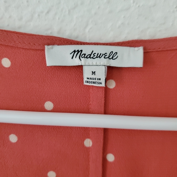 Madewell M Polka Dot Heather Button Front Dress - Picture 5 of 10